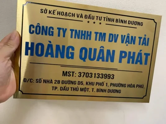 biển inox công ty đẹp